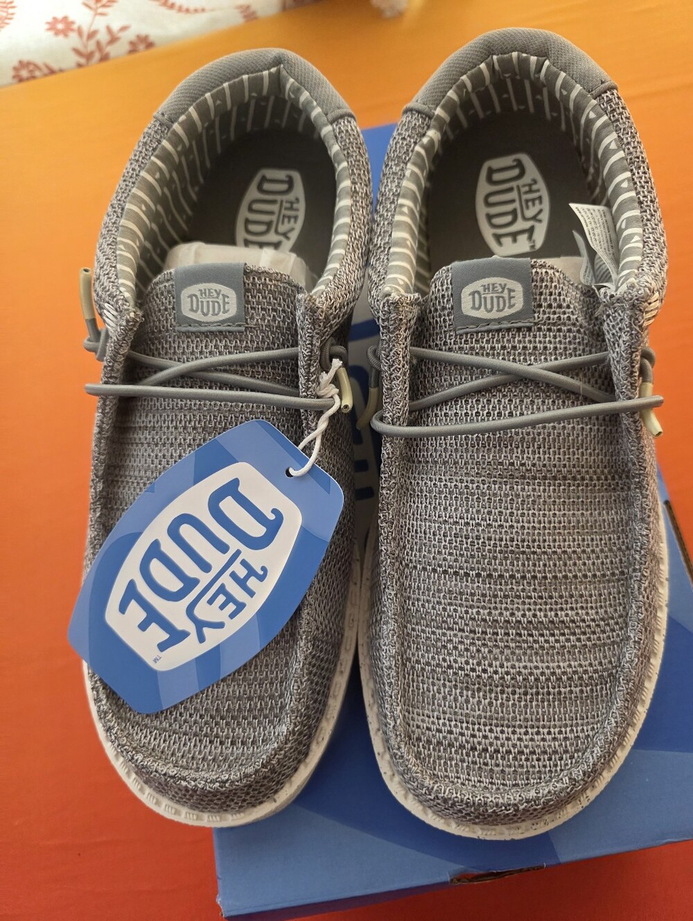 Hey Dude Gray Knit Slip-On Loafers - Picture 3 of 8